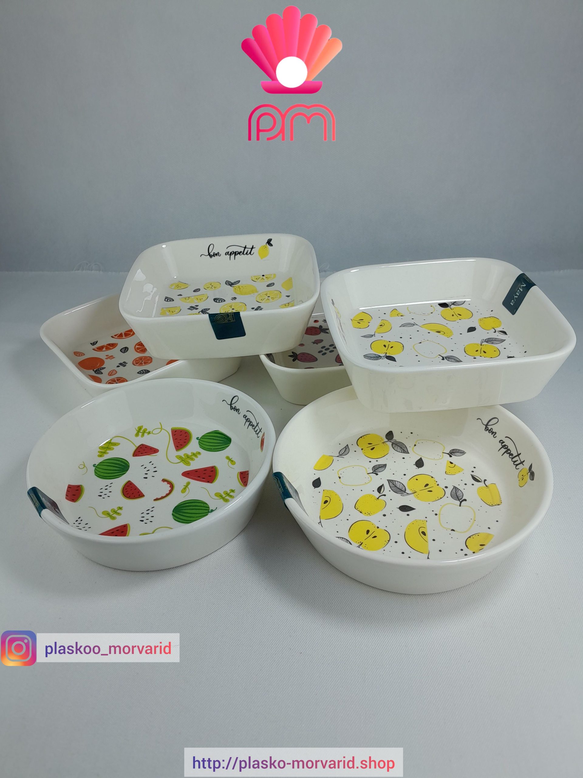 مزه خوری سرامیکی مایا مربع و گرد